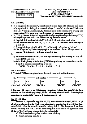 Đề thi chọn học sinh giỏi lớp 11 tỉnh Thái Nguyên năm học 2011 - 2012 môn Hóa học